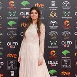 Carmen Arrufat en la alfombra roja de los Premios Goya 2020