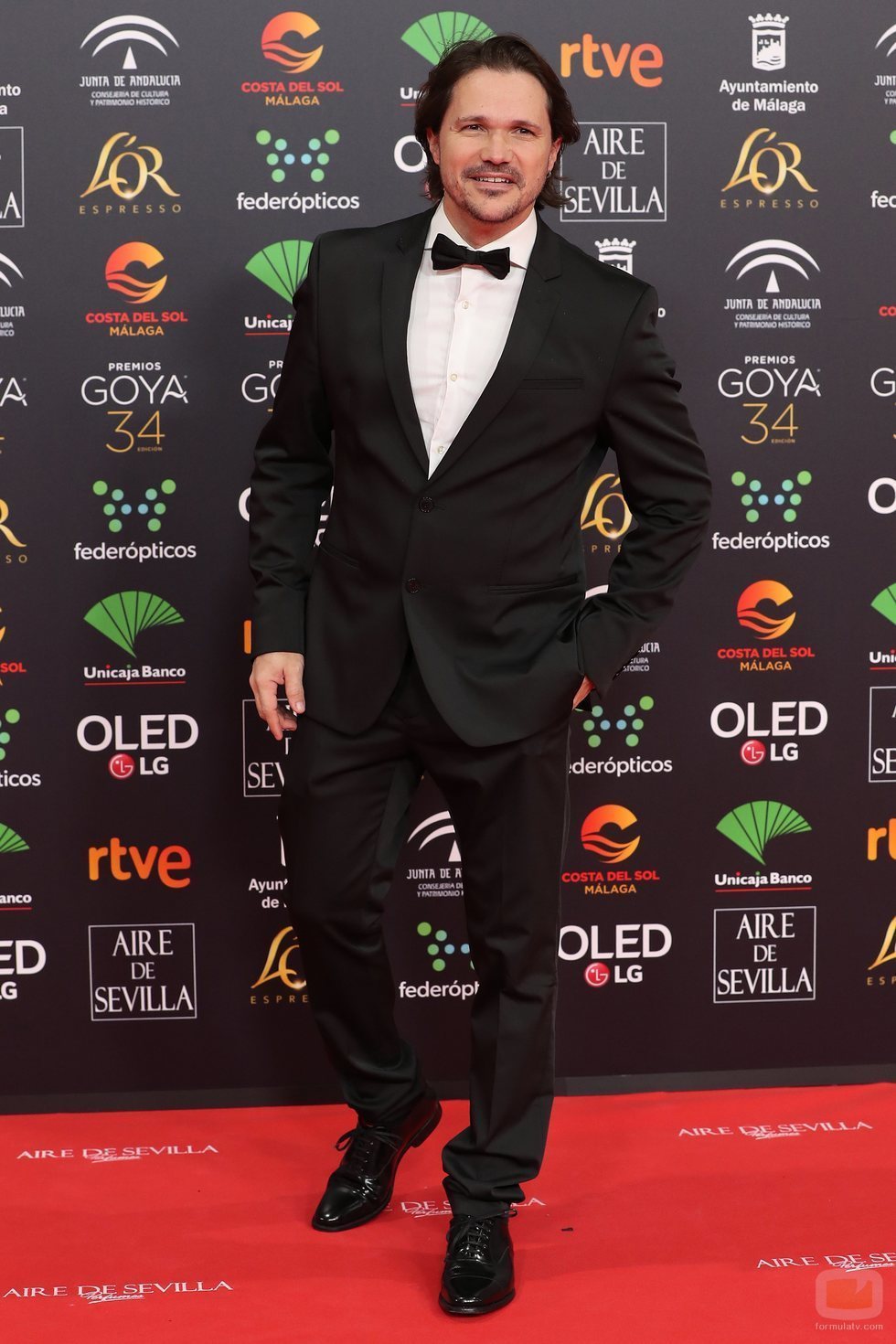 Carlos Castel en la alfombra roja de los Premios Goya 2020