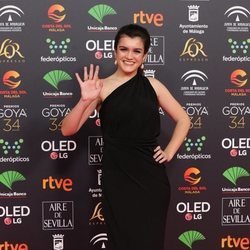 Amaia, sonriente en la alfombra roja de los Premios Goya 2020