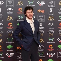 Álex de Lucas posa en la alfombra roja de los Premios Goya 2020