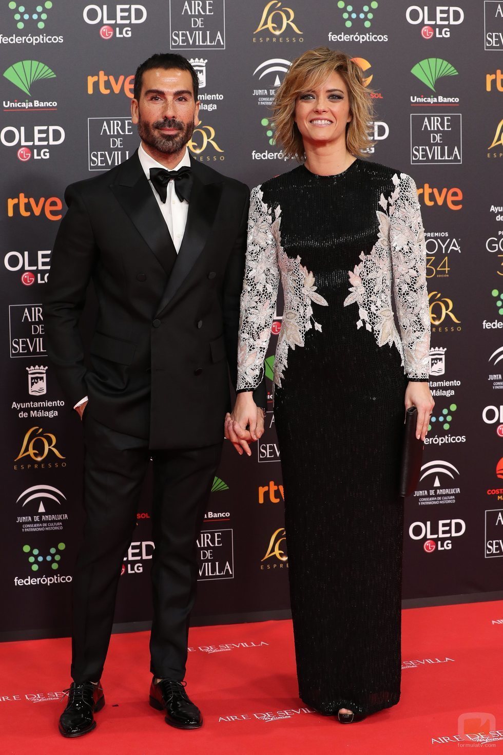 Manuel Zamorano y María Casado en la alfombra roja de los Premios Goya 2020