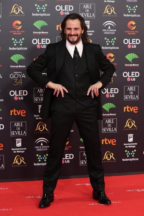 Asier Etxeandia en la alfombra roja de los Premios Goya 2020