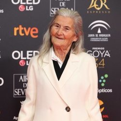 Benedicta Sánchez posa en la alfombra roja de los Premios Goya 2020