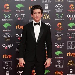 Jaime Lorente en la alfombra roja de los Premios Goya 2020