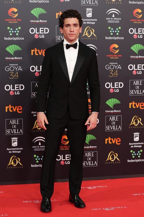 Jaime Lorente en la alfombra roja de los Premios Goya 2020