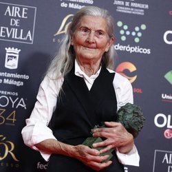 Benedicta Sánchez con su Premio Goya 2020 a Mejor Actriz Revelación