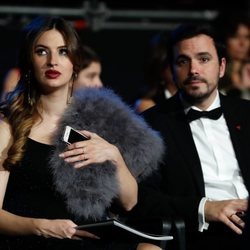 Alberto Garzon y su mujer Anna Ruiz en la gala de los Premios Goya 2020