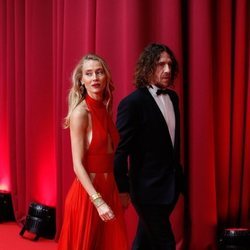 Carles Puyol y Vanesa Lorenzo en la alfombra roja de los Premios Goya 2020