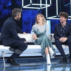 Roberto Leal junto a Samantha y Jesús en la Gala 2 de 'OT 2020'