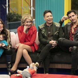 Anabel Pantoja, Mila Ximénez, Maestro Joao y Gianmarco Onestini en la Gala 3 de 'El tiempo del descuento'