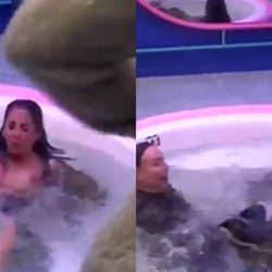 Anabel Pantoja enseña los pechos por error en 'El tiempo del descuento'