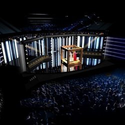El diseño del escenario del Melodifestivalen 2020