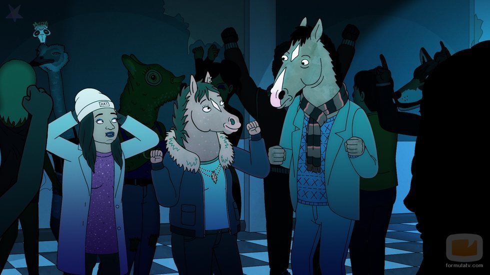 BoJack sale de fiesta con Hollyhock en la temporada final de 'BoJack Horseman'