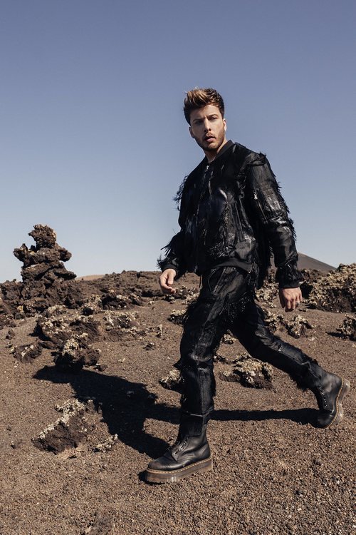 Blas Cantó en el rodaje del videoclip de "Universo" de Eurovisión 2020