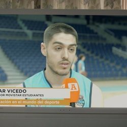 Edgard Vicedo, jugador de baloncesto del Movistar Estudiantes en la tercera temporada de 'Vergüenza'
