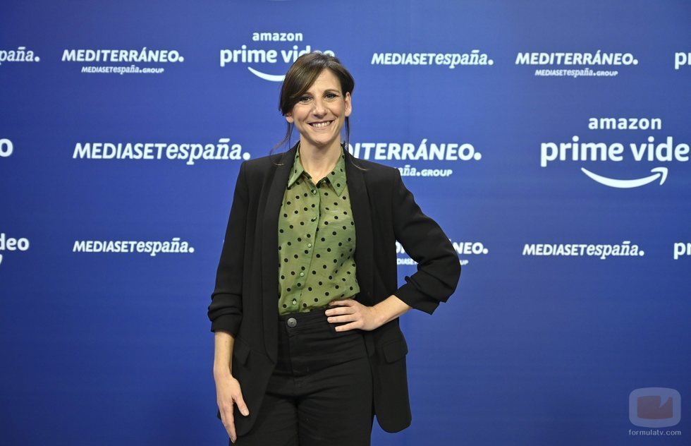 Malena Alterio ('Señoras del (h)AMPA') en la rueda de prensa de Amazon y Mediaset España