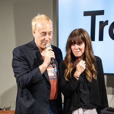 Josep Maria Mainat y Ainhoa Casado en la presentación de 'Traders'