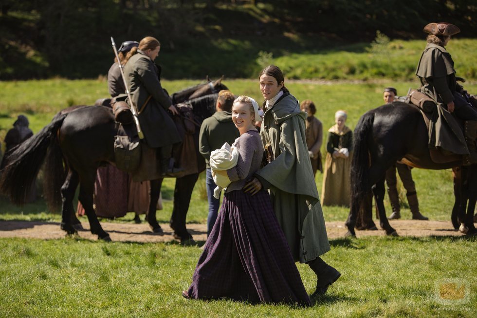 Fergus y Marsali en la quinta temporada de 'Outlander'