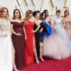 Gisela y el resto de "Elsas" de "Frozen 2" en la alfombra roja de los Oscar 2020