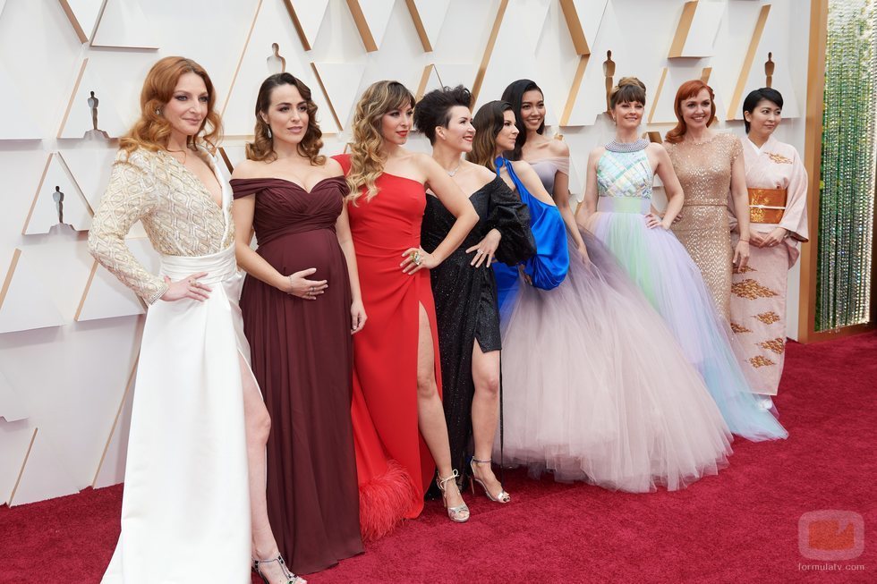 Gisela y el resto de "Elsas" de "Frozen 2" en la alfombra roja de los Oscar 2020