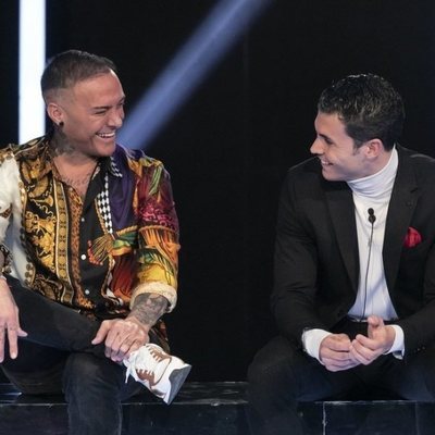 Dinio y Kiko Jiménez, juntos en la sala de expulsión de 'El tiempo del descuento'