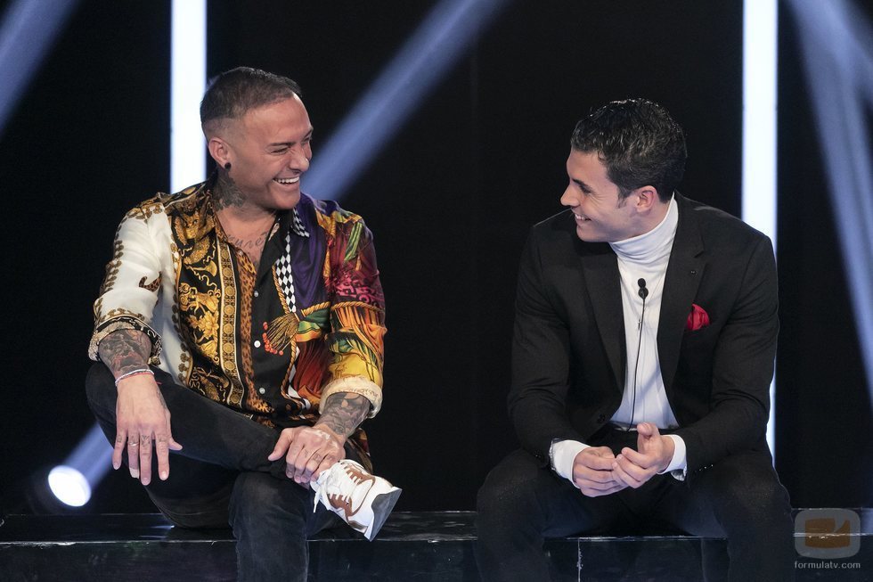 Dinio y Kiko Jiménez, juntos en la sala de expulsión de 'El tiempo del descuento'