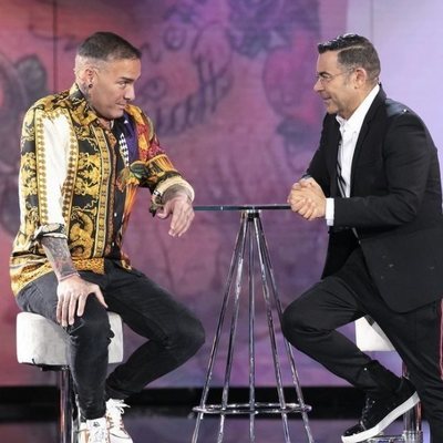 Dinio y Jorge Javier Vázquez en la Gala 5 de 'El tiempo del descuento'
