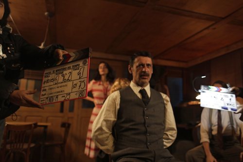 Nacho Fresneda en el rodaje de la cuarta temporada de 'El Ministerio del Tiempo'