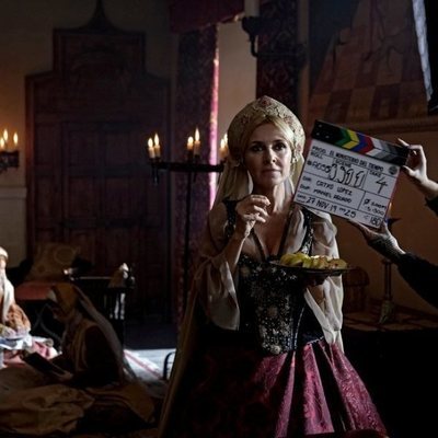 Cayetana Guillén Cuervo en el rodaje de la cuarta temporada de 'El Ministerio del Tiempo'