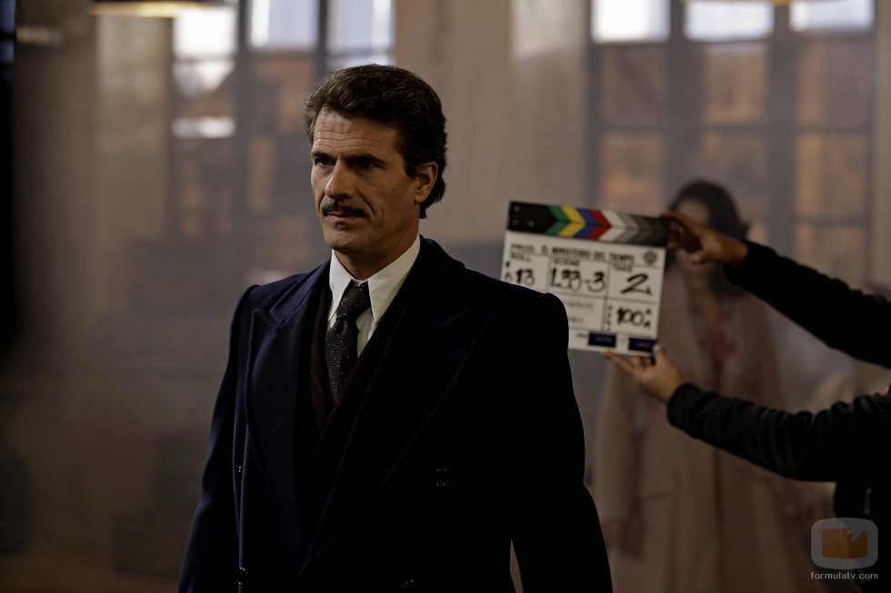 Rodolfo Sancho en el rodaje de la cuarta temporada de 'El Ministerio del Tiempo'