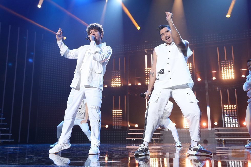 Jesús y Bruno, en su actuación de la Gala 5 de 'OT 2020'