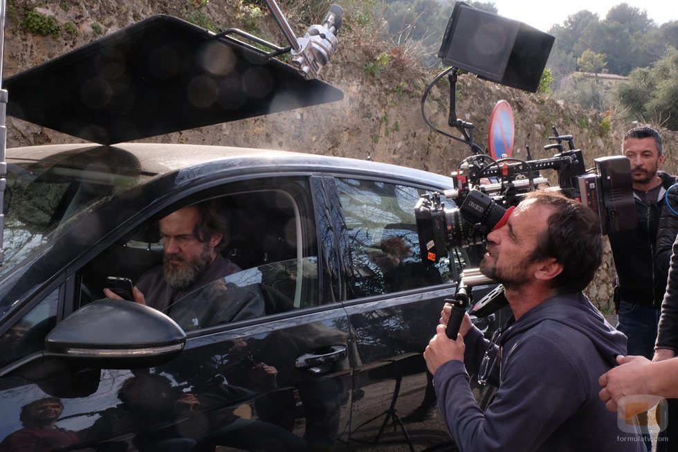 Tristán Ulloa en el rodaje de 'La caza. Tramuntana'