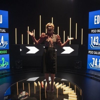 Luján Argüelles, en el plató de la segunda temporada de 'La báscula'