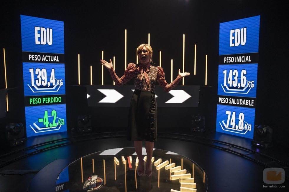 Luján Argüelles, en el plató de la segunda temporada de 'La báscula'