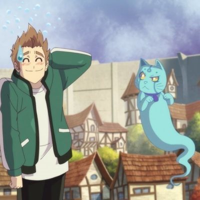 Rubius junto al fantasma Slimmer en 'Virtual Hero'