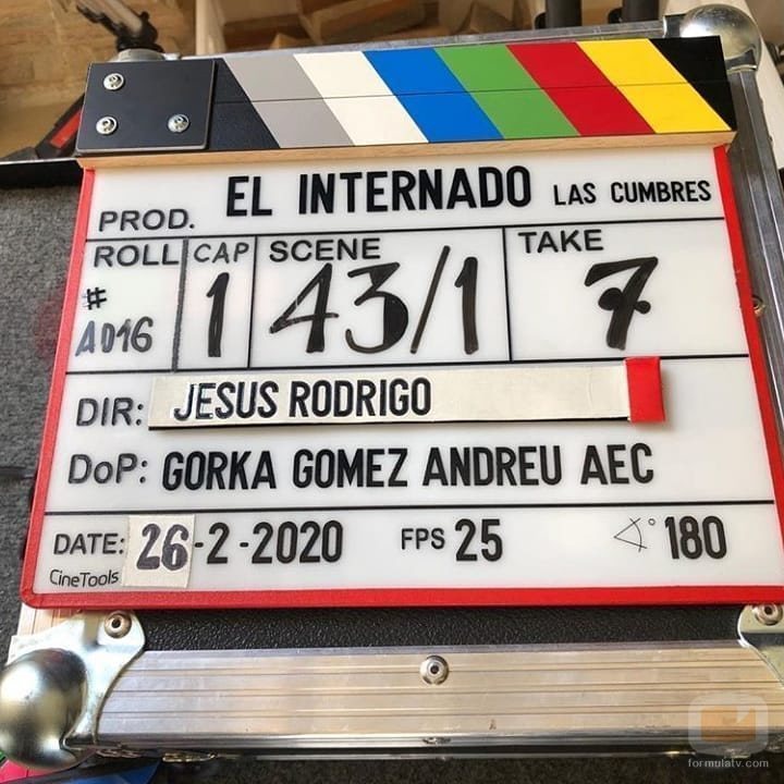 Claqueta de 'El Internado: Las Cumbres'