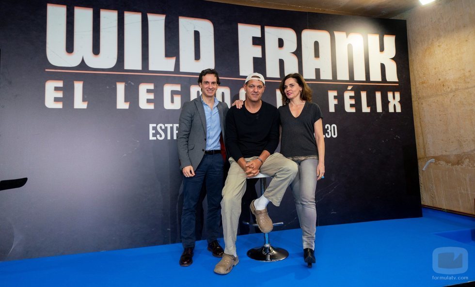 Antonio Ruiz, Frank Cuesta y Carolina Cubillo en la presentación de 'Wild Frank: El legado de Félix'
