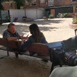 Alberto Chicote y Mamen Mendizábal en el rodaje de 'Palo y astilla'