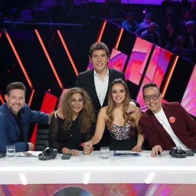 Manel Fuentes y el jurado de 'Tu cara me suena 8' en la Gala 11