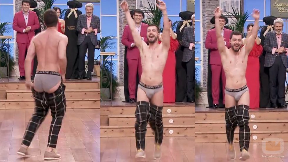 Joshua ('Maestros de la costura') recorre el taller desnudo