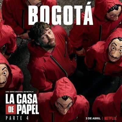 Póster de Bogotá para la cuarta parte de 'La Casa de Papel'