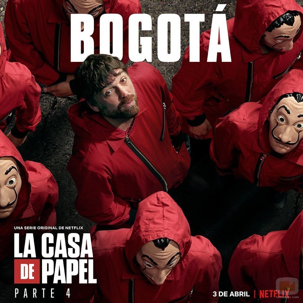 Póster de Bogotá para la cuarta parte de 'La Casa de Papel'