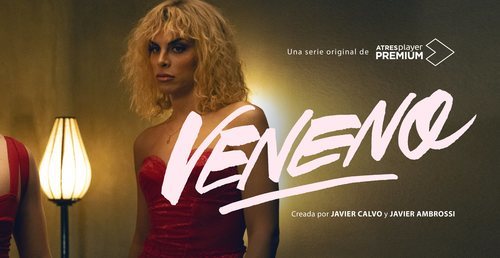 Jedet en un cartel promocional de 'Veneno', la serie de Los Javis