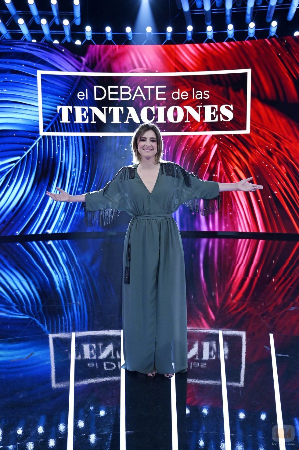 Sandra Barneda en el plató de 'El debate de las tentaciones'
