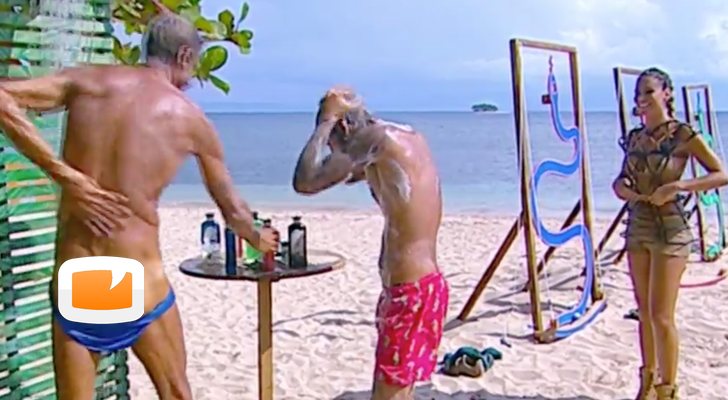 Hugo Sierra semidesnudo, enseña el culo en 'Supervivientes'