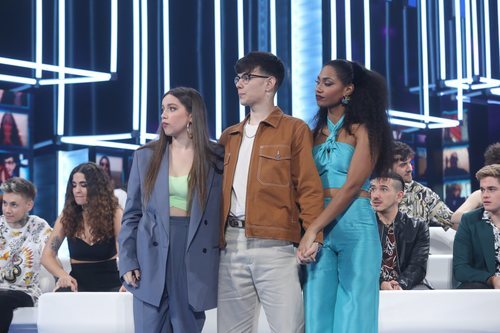 Eva, Flavio y Nia, en la Gala Final de 'OT 2020'