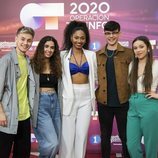 Hugo, Anaju, Nia, Flavio y Eva en la rueda de prensa de 'OT 2020'