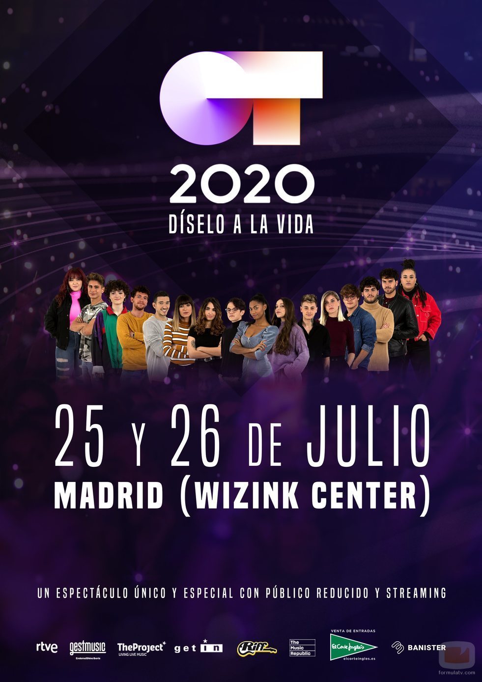 Cartel de los conciertos en Madrid de 'OT 2020'