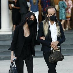 Alejandra Rubio y Aless Gibaja en el funeral de Álex Lequio