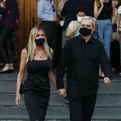 Ramón García y Patricia Cerezo en el funeral de Álex Lequio
